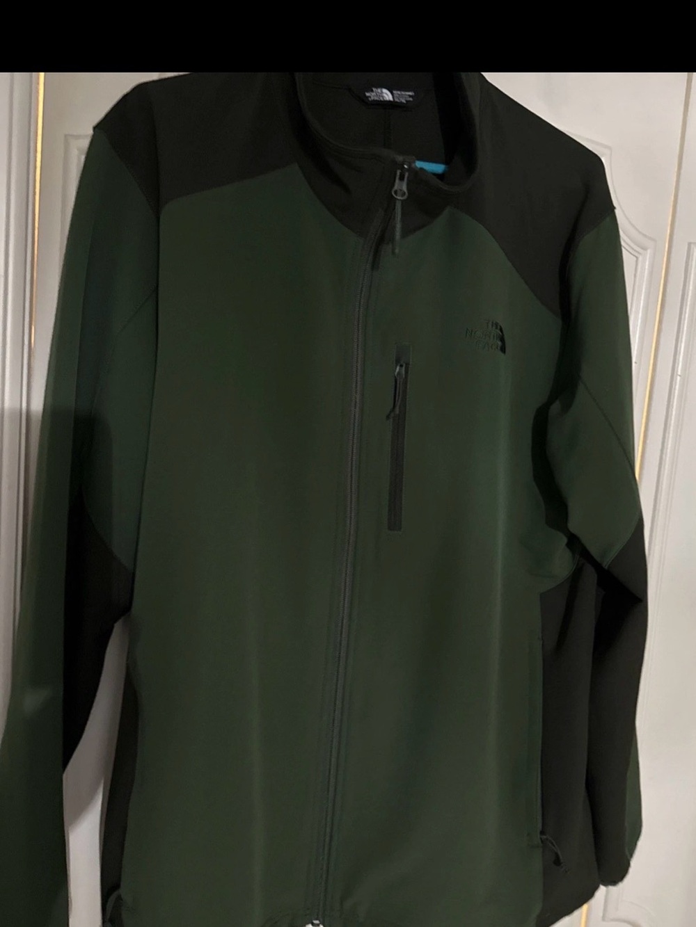 The North Face Men's Dark Green and Black Softshell Performance Jacket